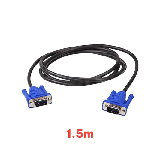 Multi-Cable VGA Cable 15-Pin High Resolution SVGA Male to Male Blue/Black (1.5m / 5m / 10m / 20m)