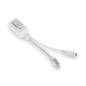 GIGABIT PASSIVE POE INJECTOR AND SPLITTER KIT 9/48V White